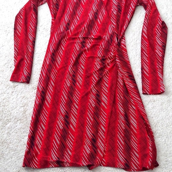 Norma Kamali red faux wrap dress 2 - Picture 3 of 13